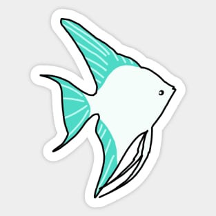 Platinum Angelfish Sticker
